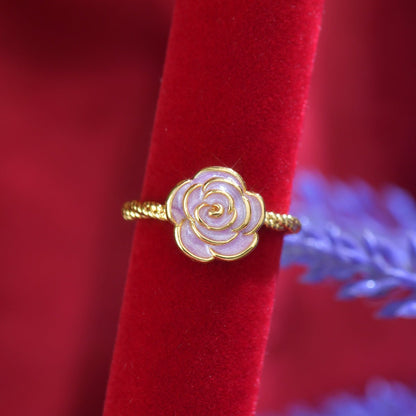 Purple Camellia Ring