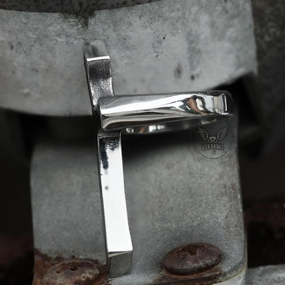 Retro Cross Stainless Steel Punk Ring