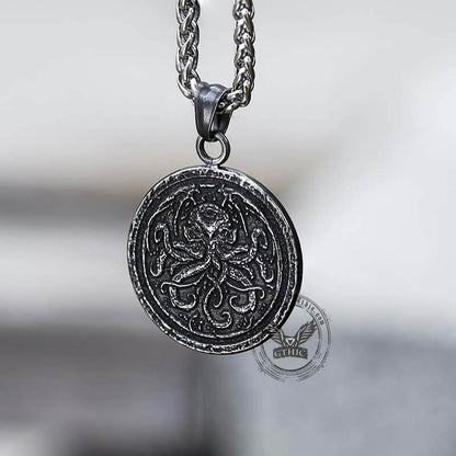 Retro Cthulhu Octopus Stainless Steel Marine Pendant