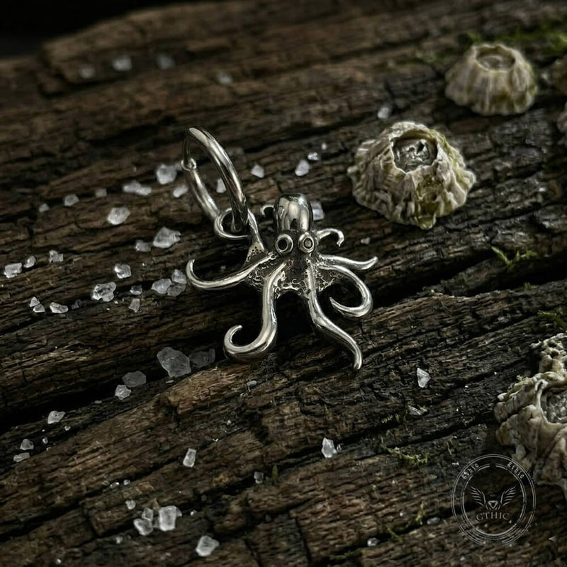 Retro Dark-style Stainless Steel Octopus Drop Earrings