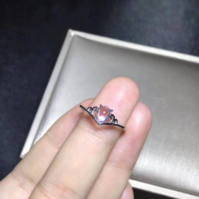 Blue Brilliance Moonstone Ring