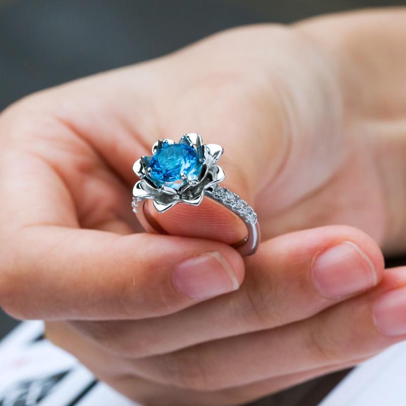 Blue Lotus Botanical Ring
