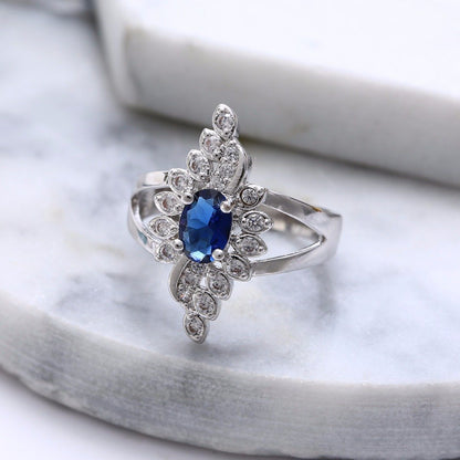 Blue Royalty Crystal Ring