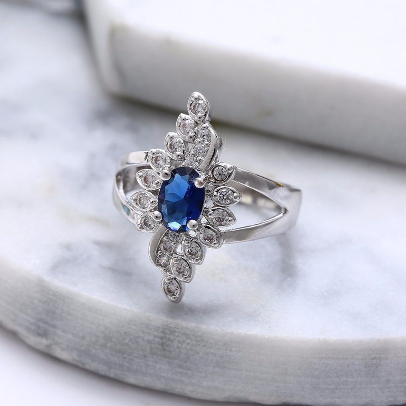 Blue Royalty Crystal Ring