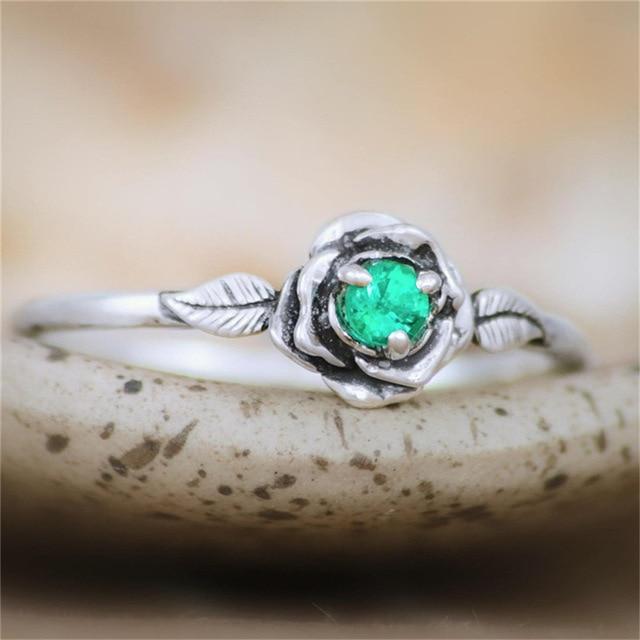 Colourful Crystal Rose Ring