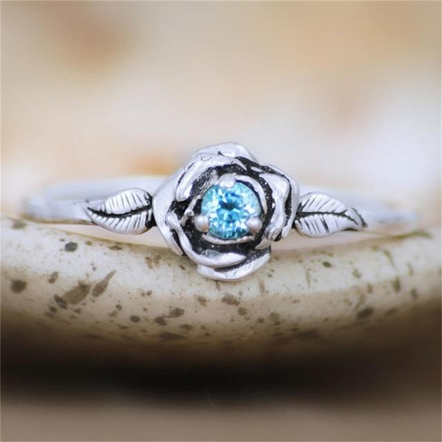 Colourful Crystal Rose Ring