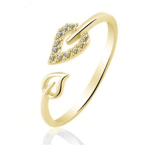 Couple Leaves Love Ring