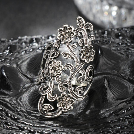 Crystal Flower Vines Ring