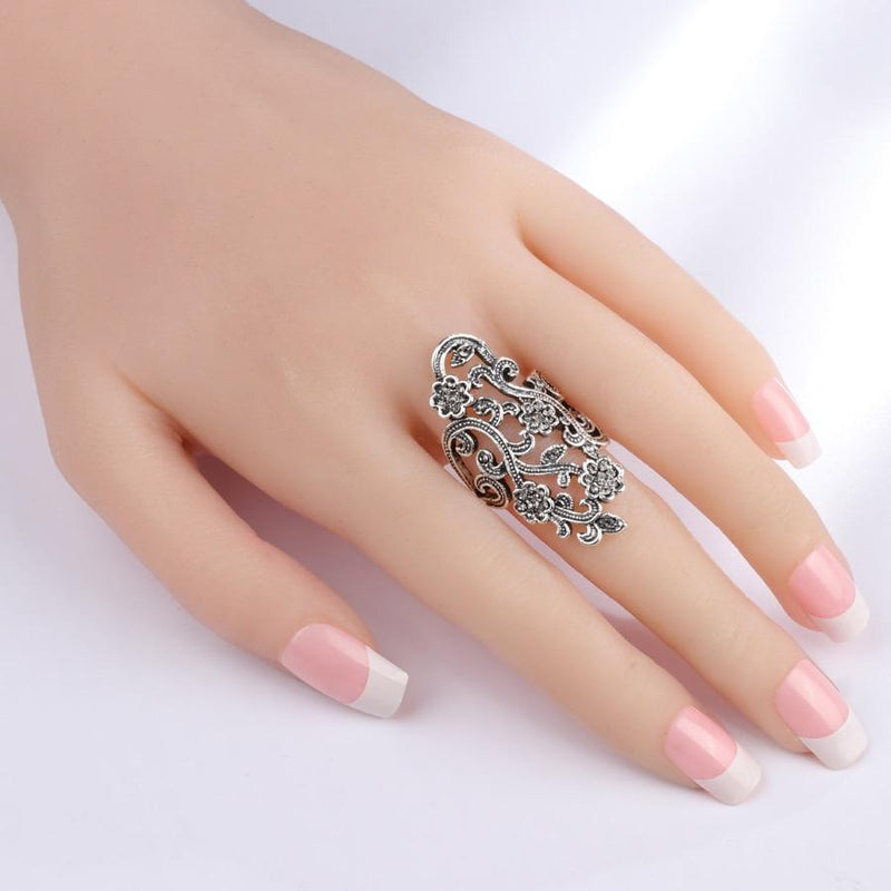 Crystal Flower Vines Ring