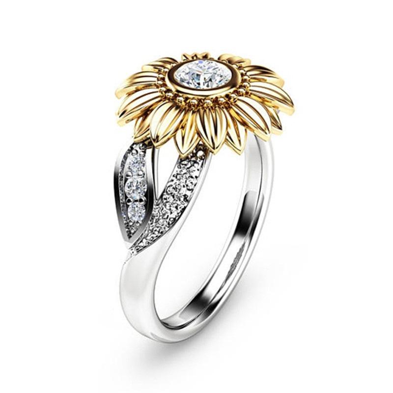 Crystal Sunflower Ring