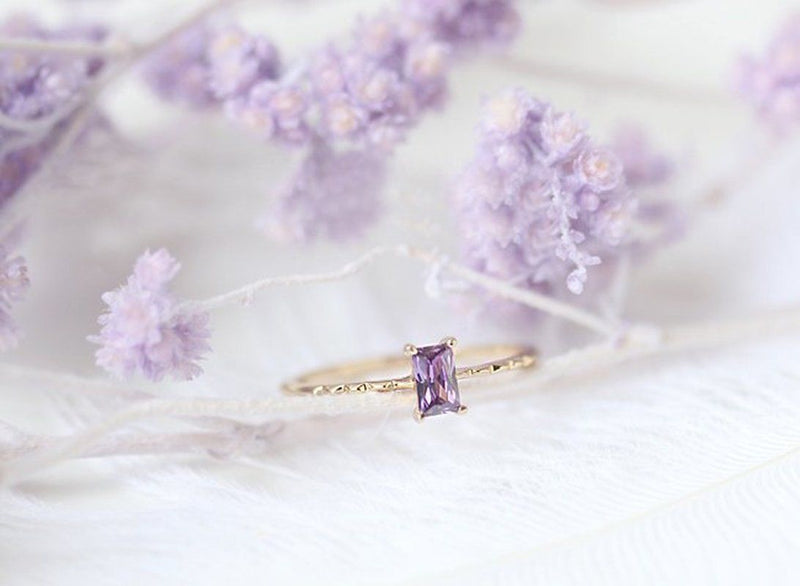 Dainty Amethyst Ring