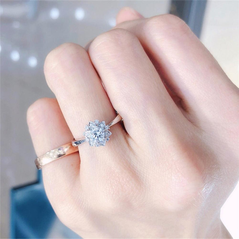 Rhinestone Flower Ring