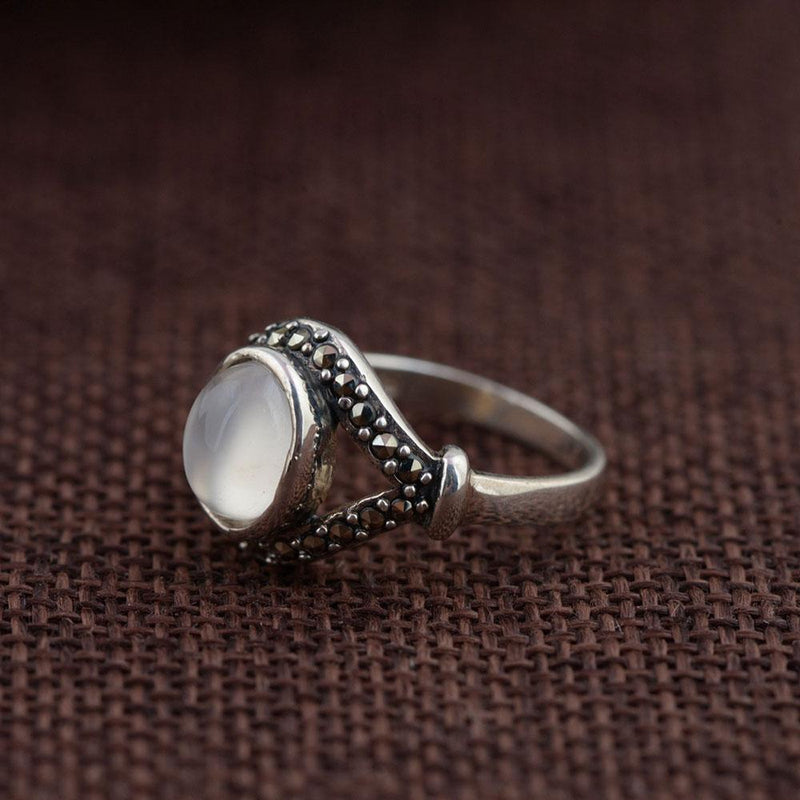 Enchanting Moonstone Sterling Silver Ring