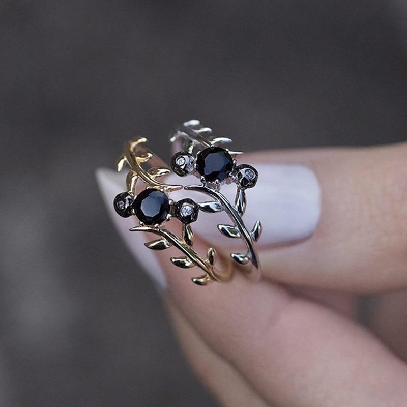 Laurel Wreath Crystal Ring