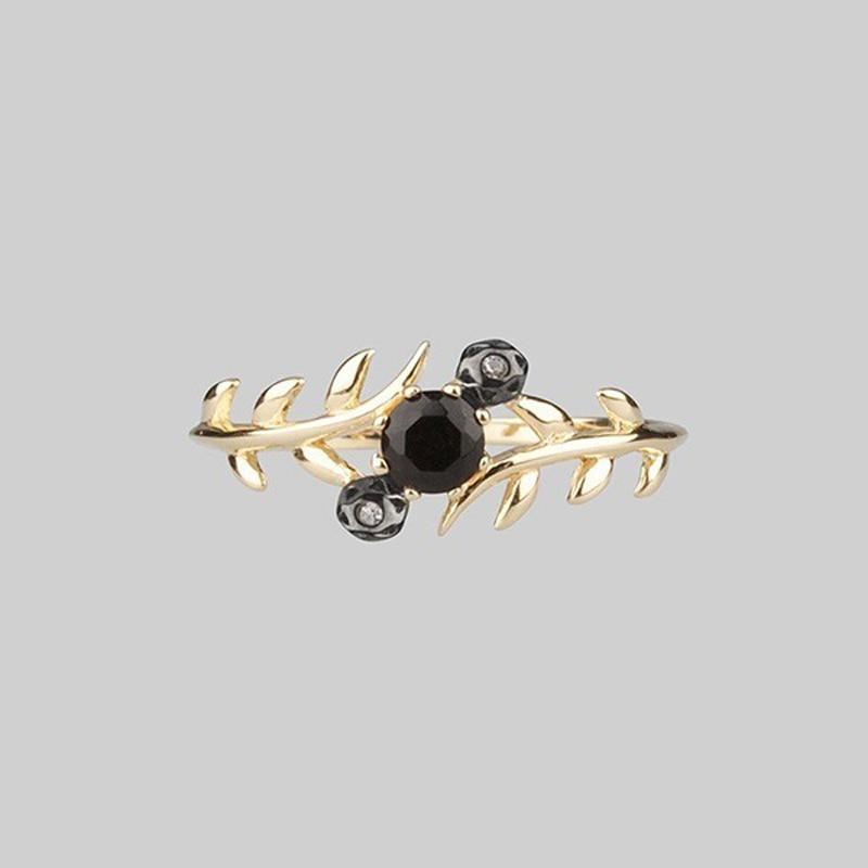 Laurel Wreath Crystal Ring