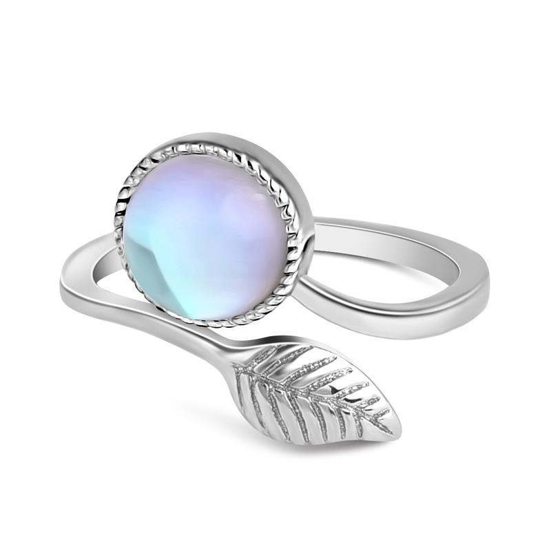 Leaf Moonstone Wrap Ring