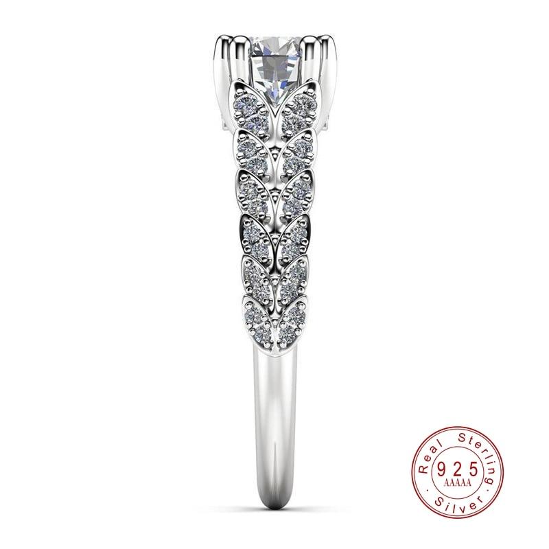 Majestic Crystal Flower Silver Ring