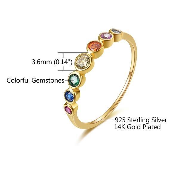 Majestic Rainbow Gemstone Ring