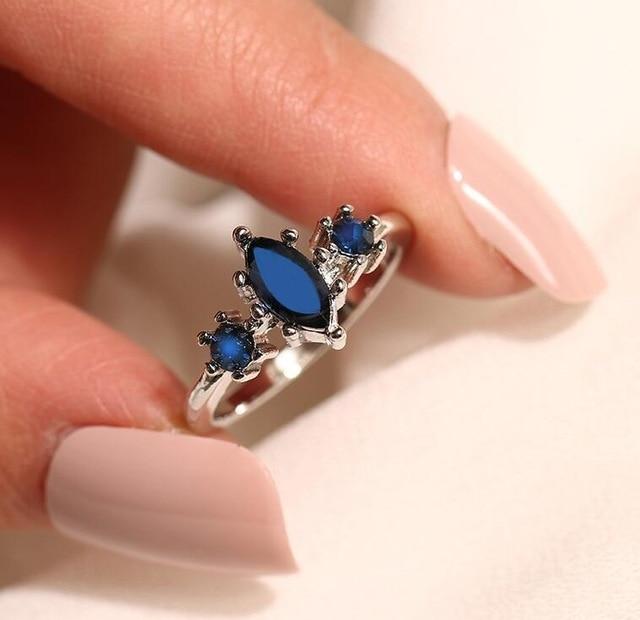 Midnight Blue Crystal Ring