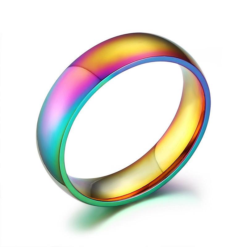 Rainbow Gold Stainless Steel Ring