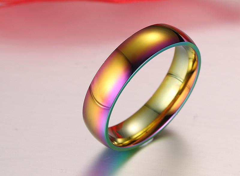 Rainbow Gold Stainless Steel Ring