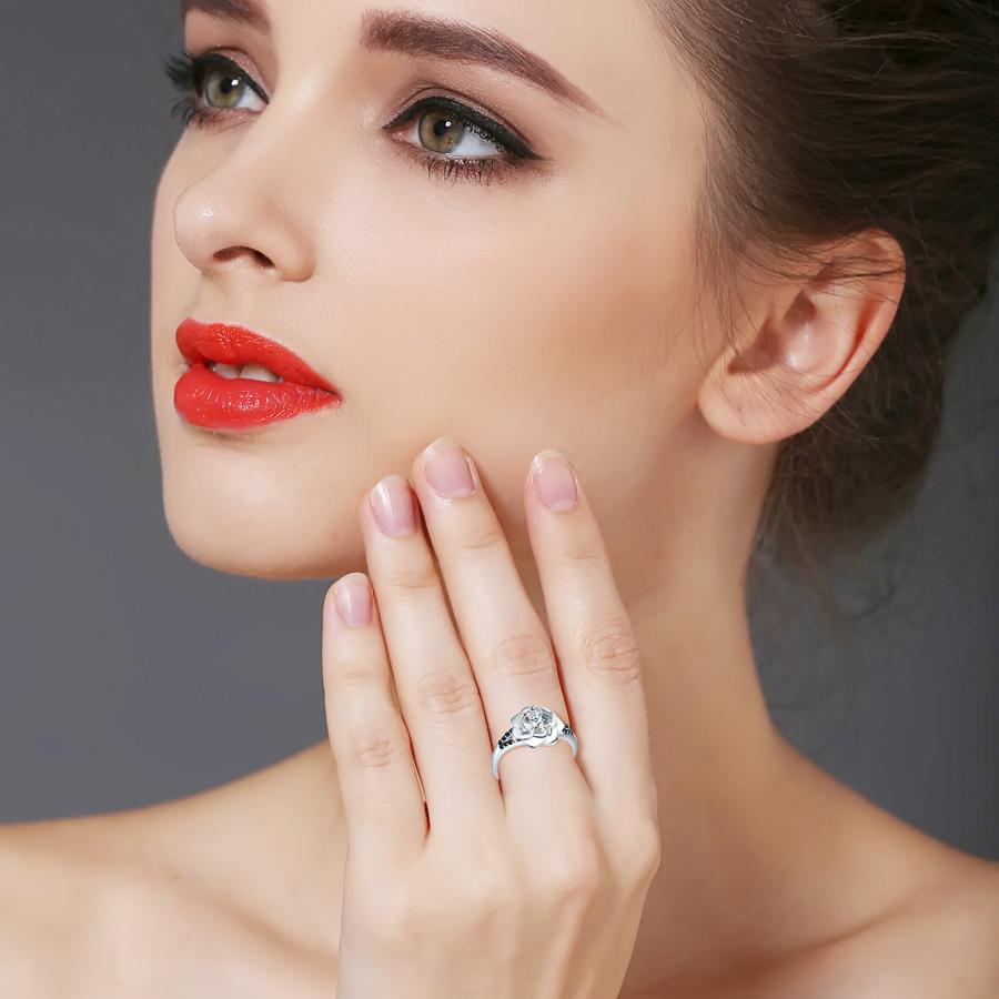 Romantic Flower Silver Ring