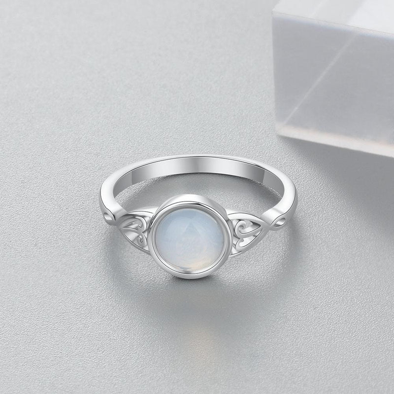 Romantic Moonstone Silver Ring