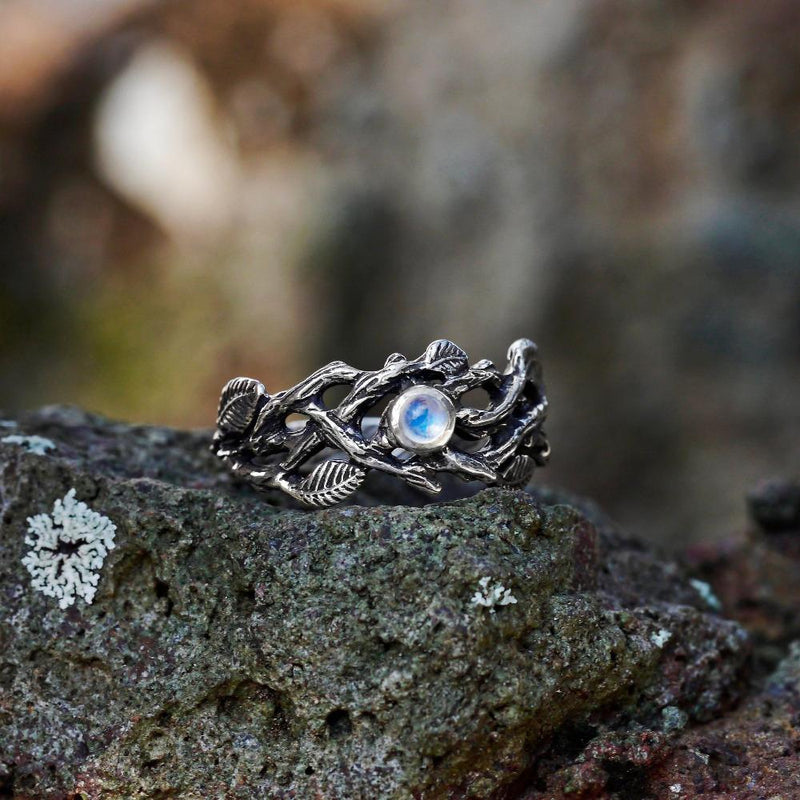 The Forest Goddess Moonstone Ring