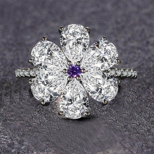 The Sparkling Flower Silver Ring