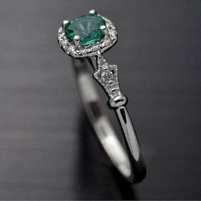 Style Green Crystal Ring