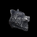 Rise of a Full Moon Wolf Ring