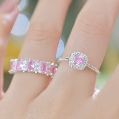 Rosaline Halo Ring in Silver