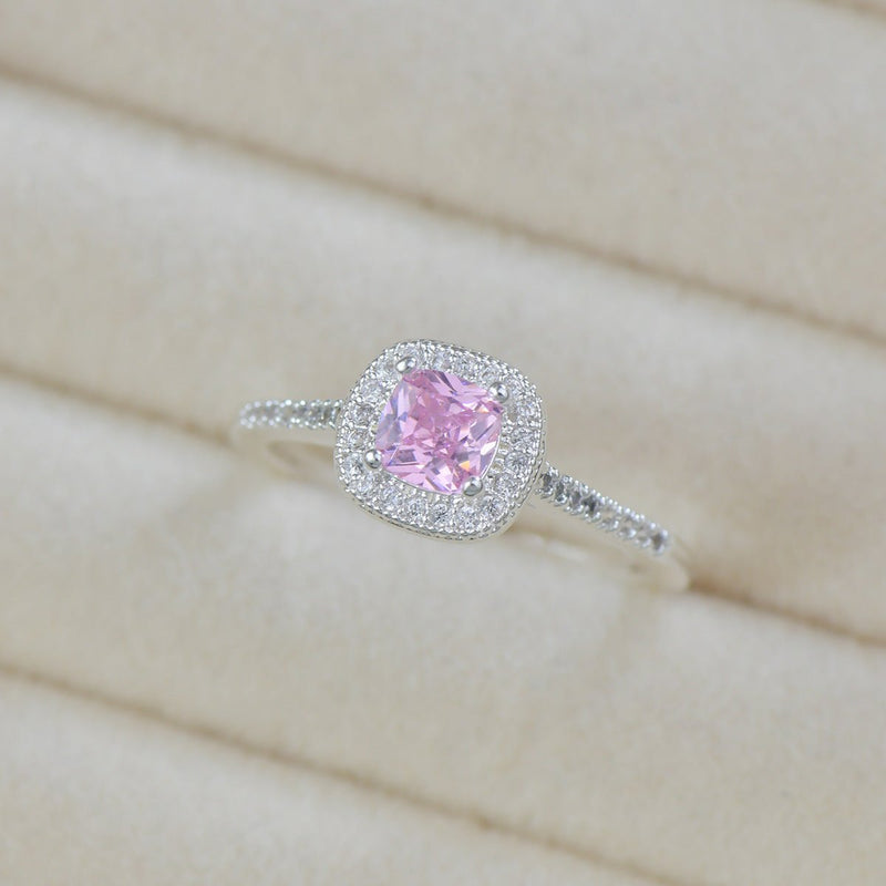 Rosaline Halo Ring in Silver