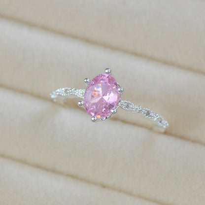 Rosaline Oval Ring in Silver