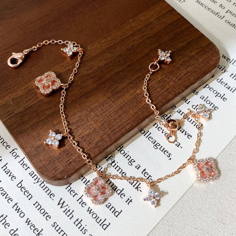 Rose Blossom Charm Bracelet