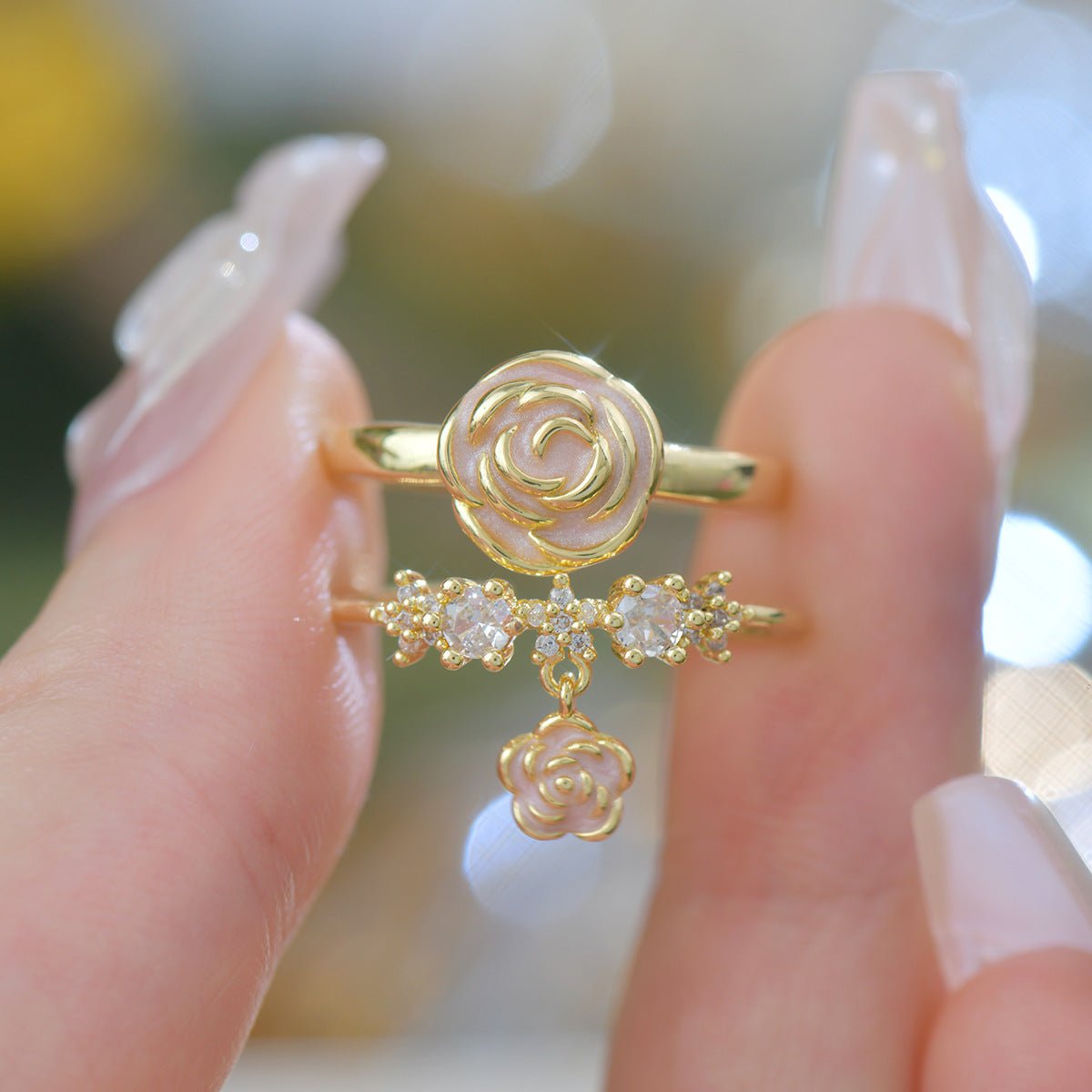 Rose Charm Ring