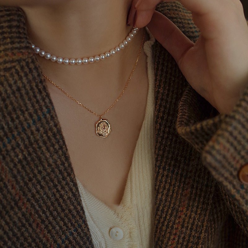 Saige Rose Coin Necklace