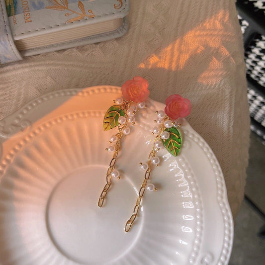 Rose Drop Earrings