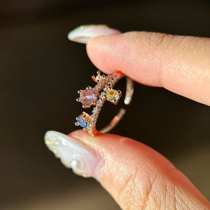 [] Rose Gold Nebula Ring