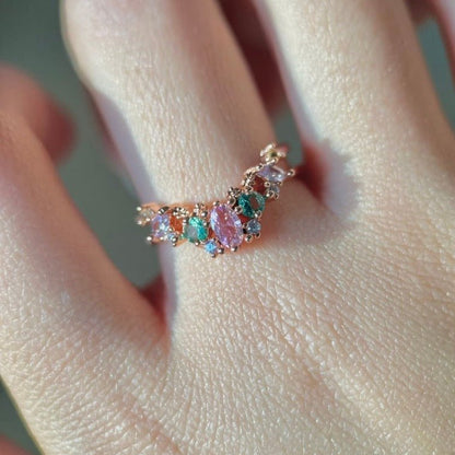 [] Hazel Tiara Ring in Rose Gold