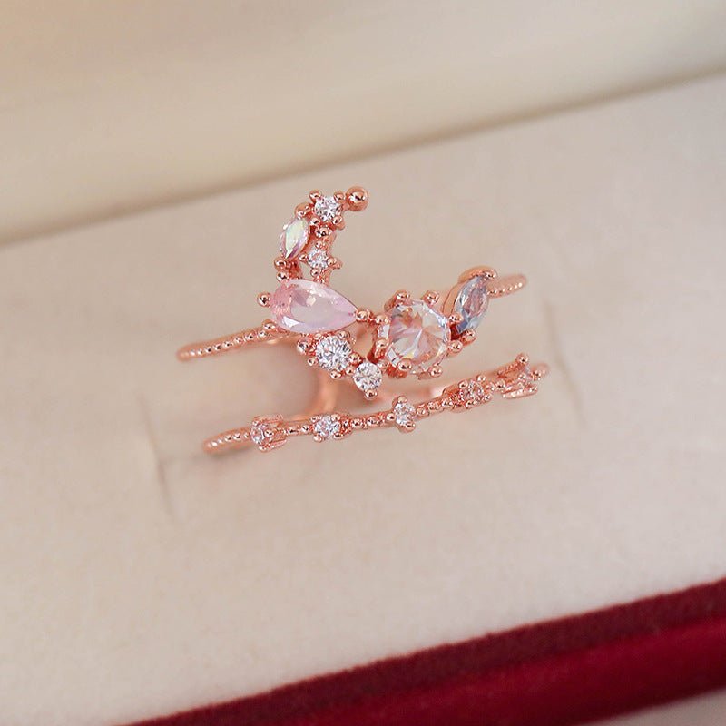 Rosy Moonrise Ring