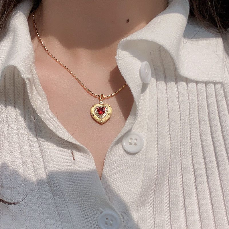 Royal Red Heart Necklace
