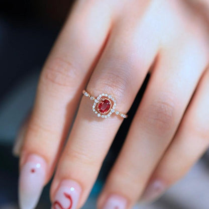 Ruby Halo Ring