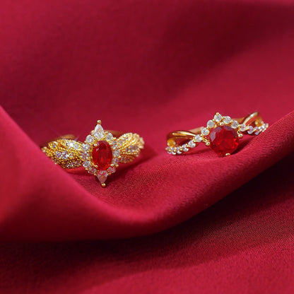 Ruby Twist Ring