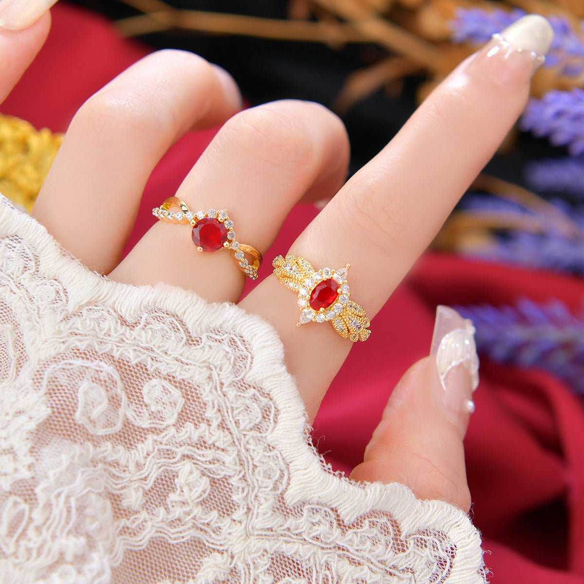 Ruby Twist Ring