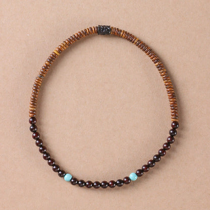 Sandalwood Turquoise Double Wrap Protection Bracelet 6mm