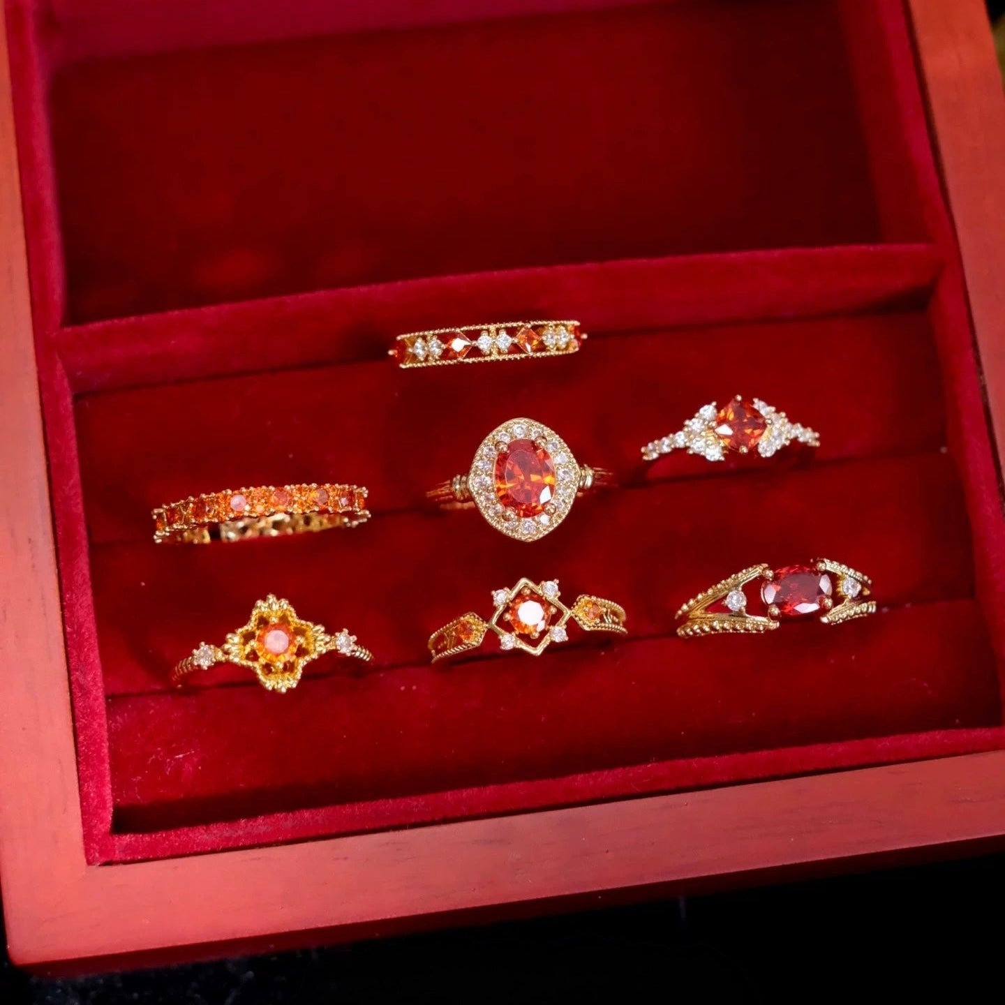 Scarlet Baroque Ring