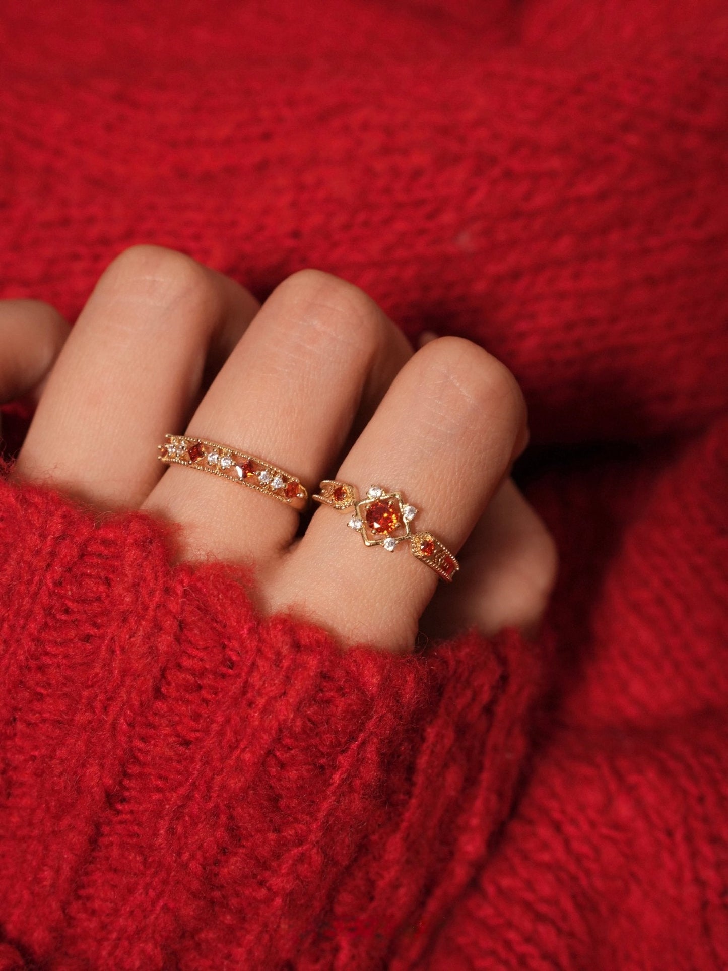 Scarlet Baroque Ring