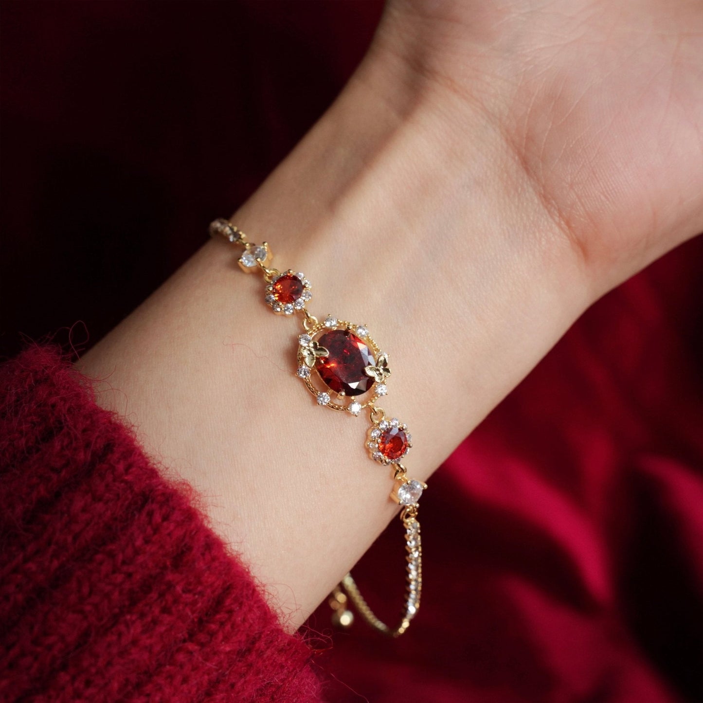 Scarlet Butterfly Bracelet