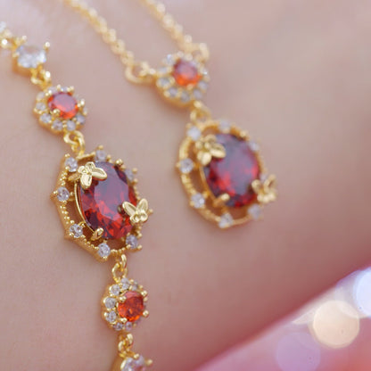 Scarlet Butterfly Bracelet